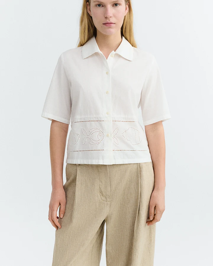 Thinking MU Damen vegan Bluse Vainica Ane Weiß