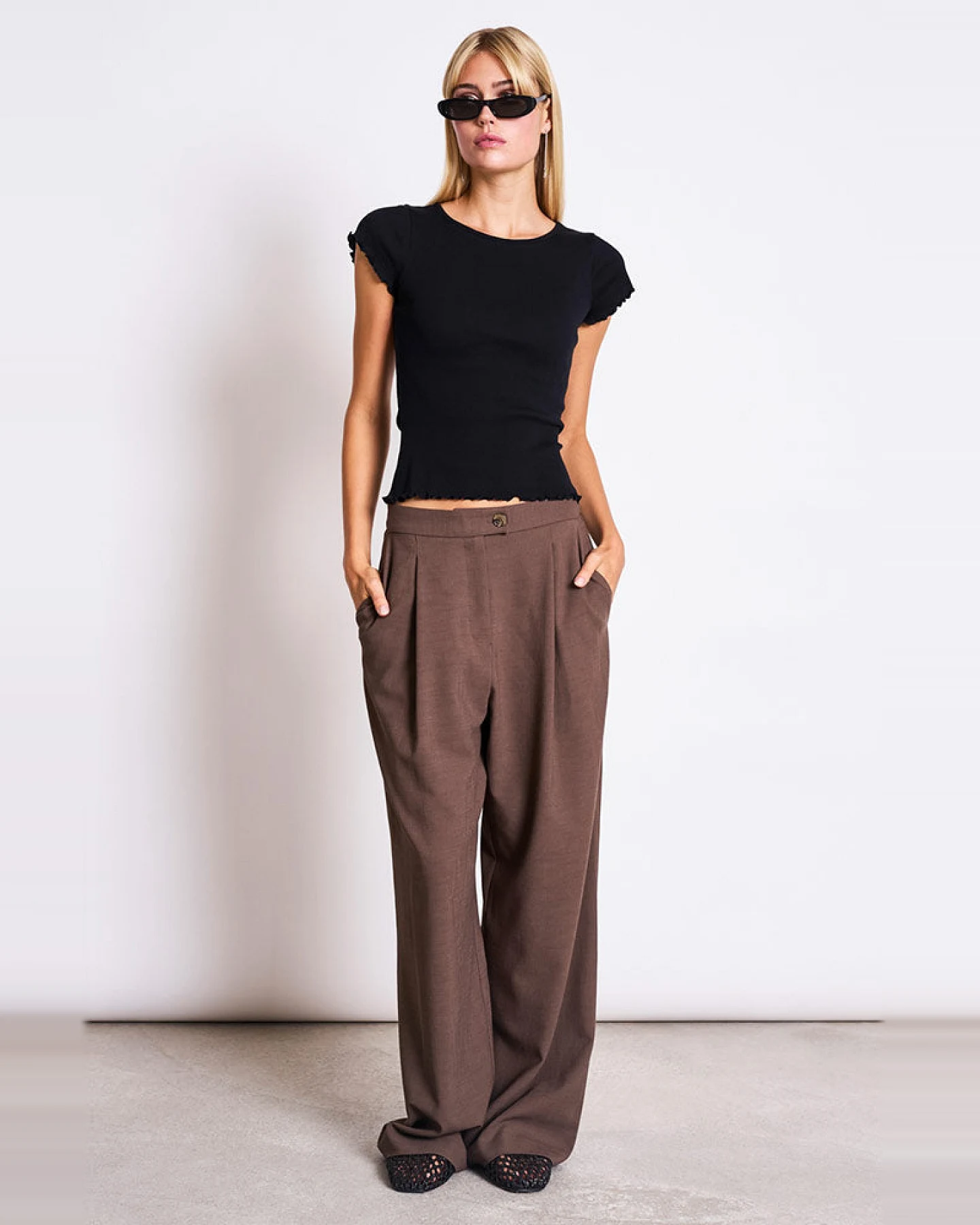 JAN 'N JUNE Damen vegan T-Shirt Ren Schwarz – Ansicht 2