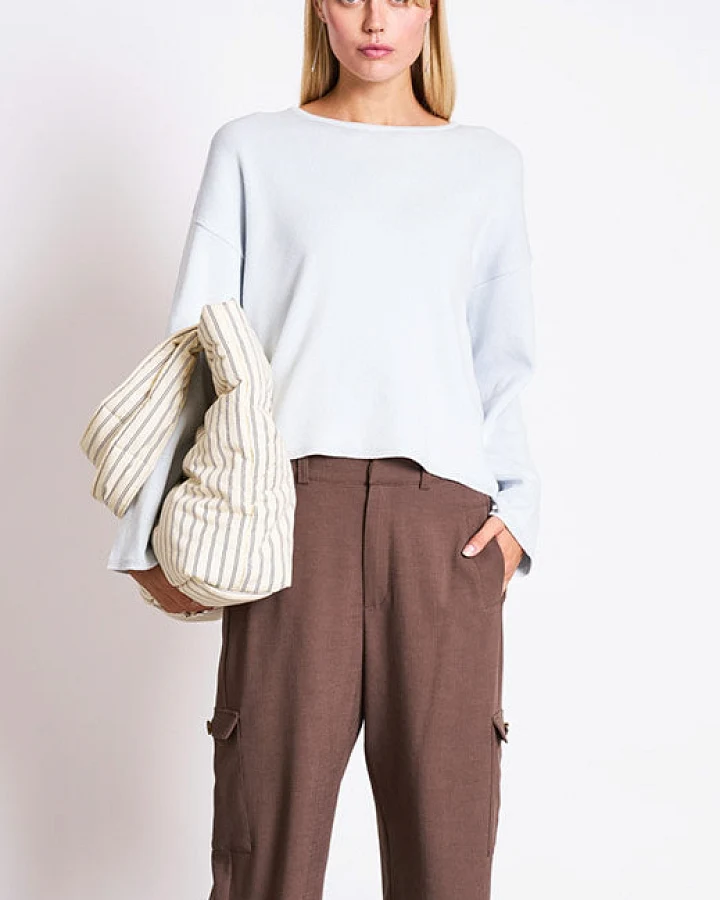 JAN 'N JUNE Damen vegan Pullover Williamsburg Hellblau