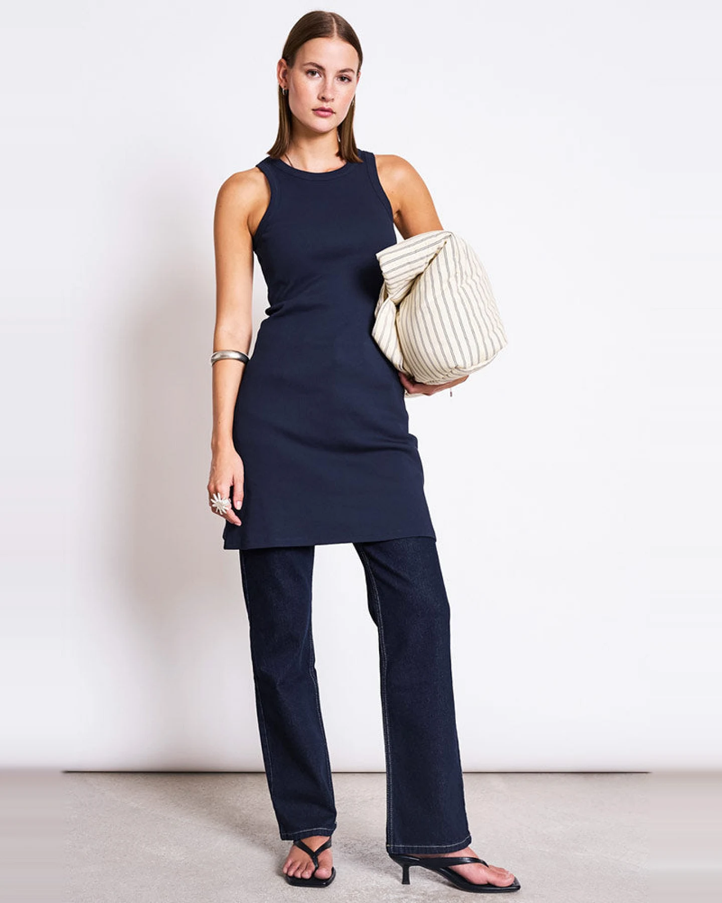 JAN 'N JUNE Damen vegan Kleid Porto Night Herbst Blau – Ansicht 2