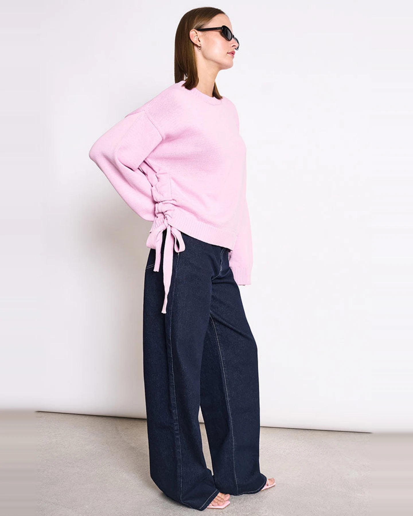 JAN 'N JUNE Damen vegan Pullover Caper Krawatte Light Orchid – Ansicht 2