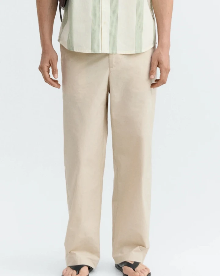 Thinking MU Herren vegan Hose Relaxed Marc Anzug Beige