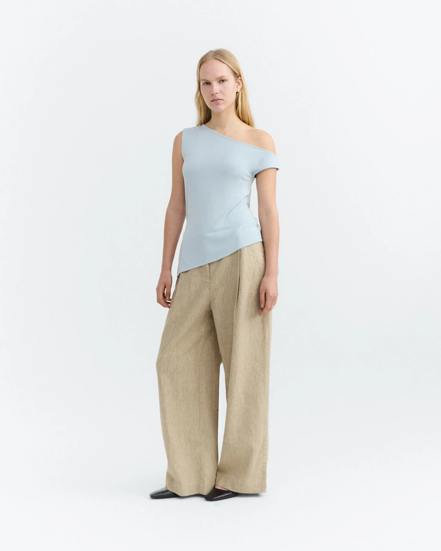 Thinking MU Damen vegan Hose Weites Bein Patti Raw Ecru – Ansicht 2