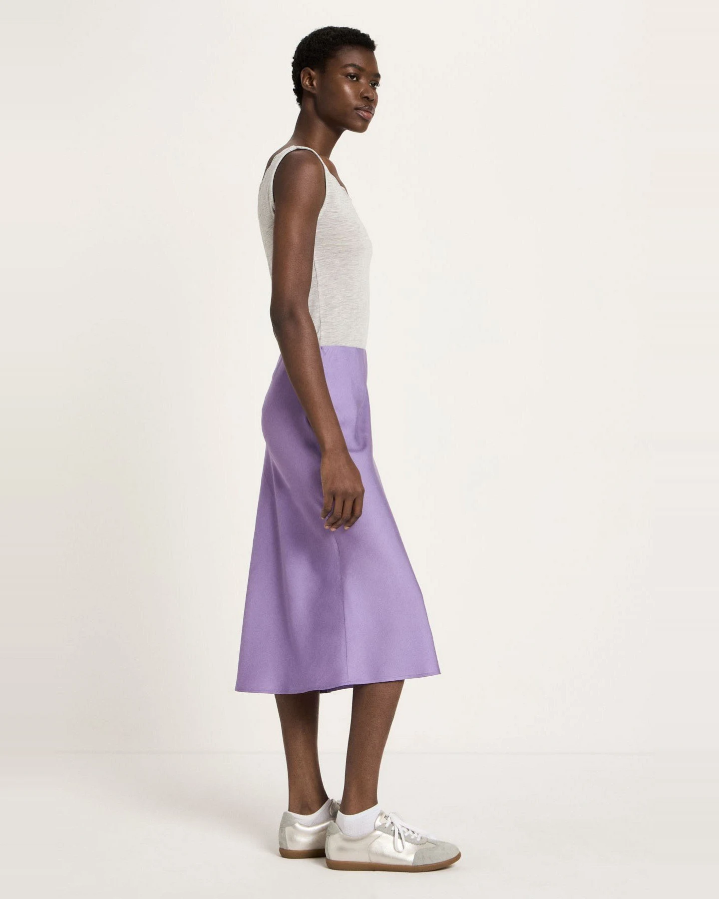 Rock Midi Tencel Lila – Ansicht 2
