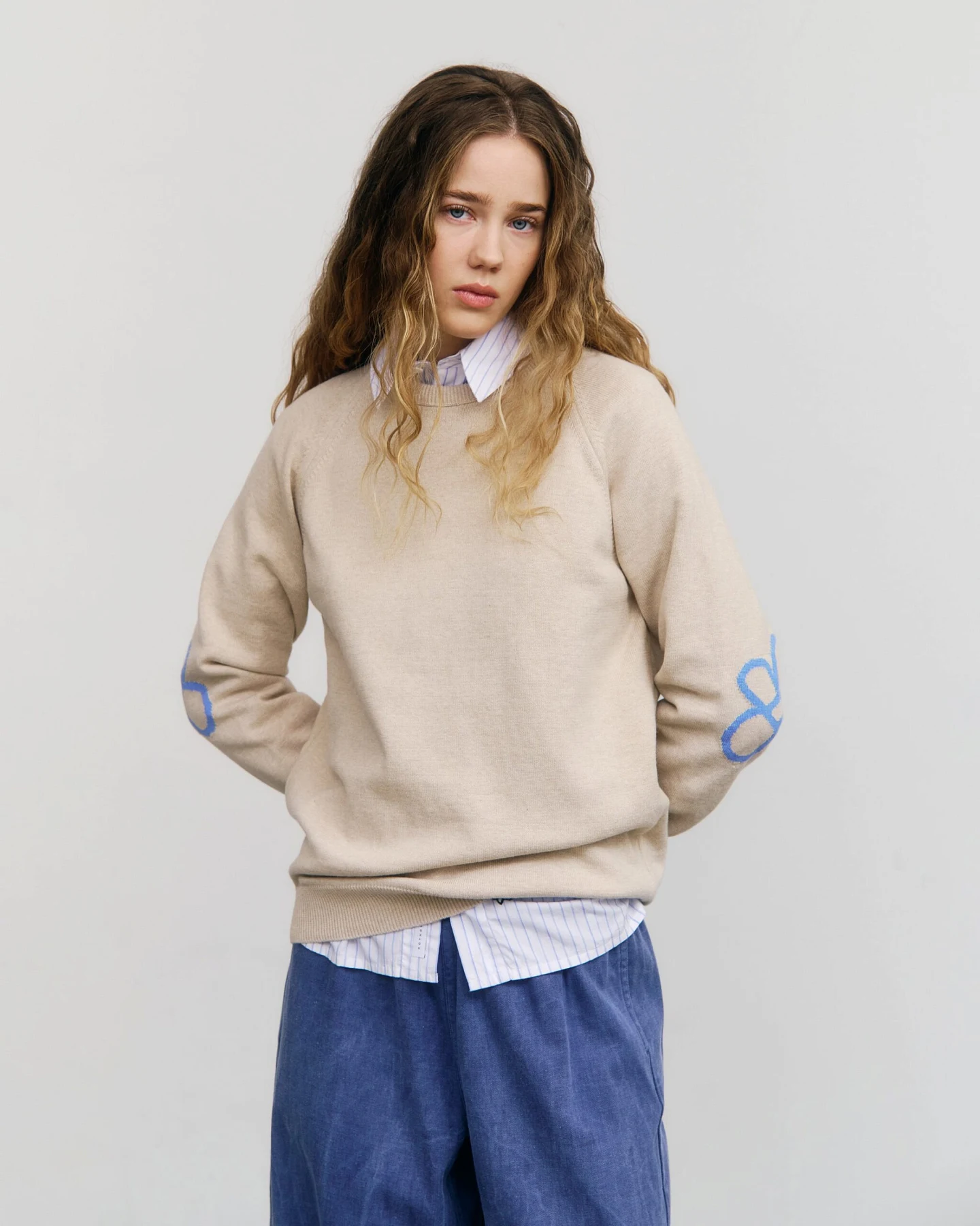 Rotholz Damen vegan Strickpullover Lightweight Beige – Ansicht 2