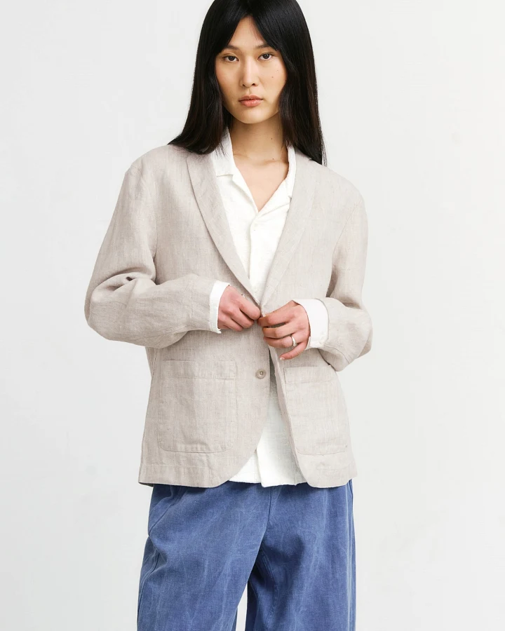 Rotholz Damen vegan Blazer Workwear Natural