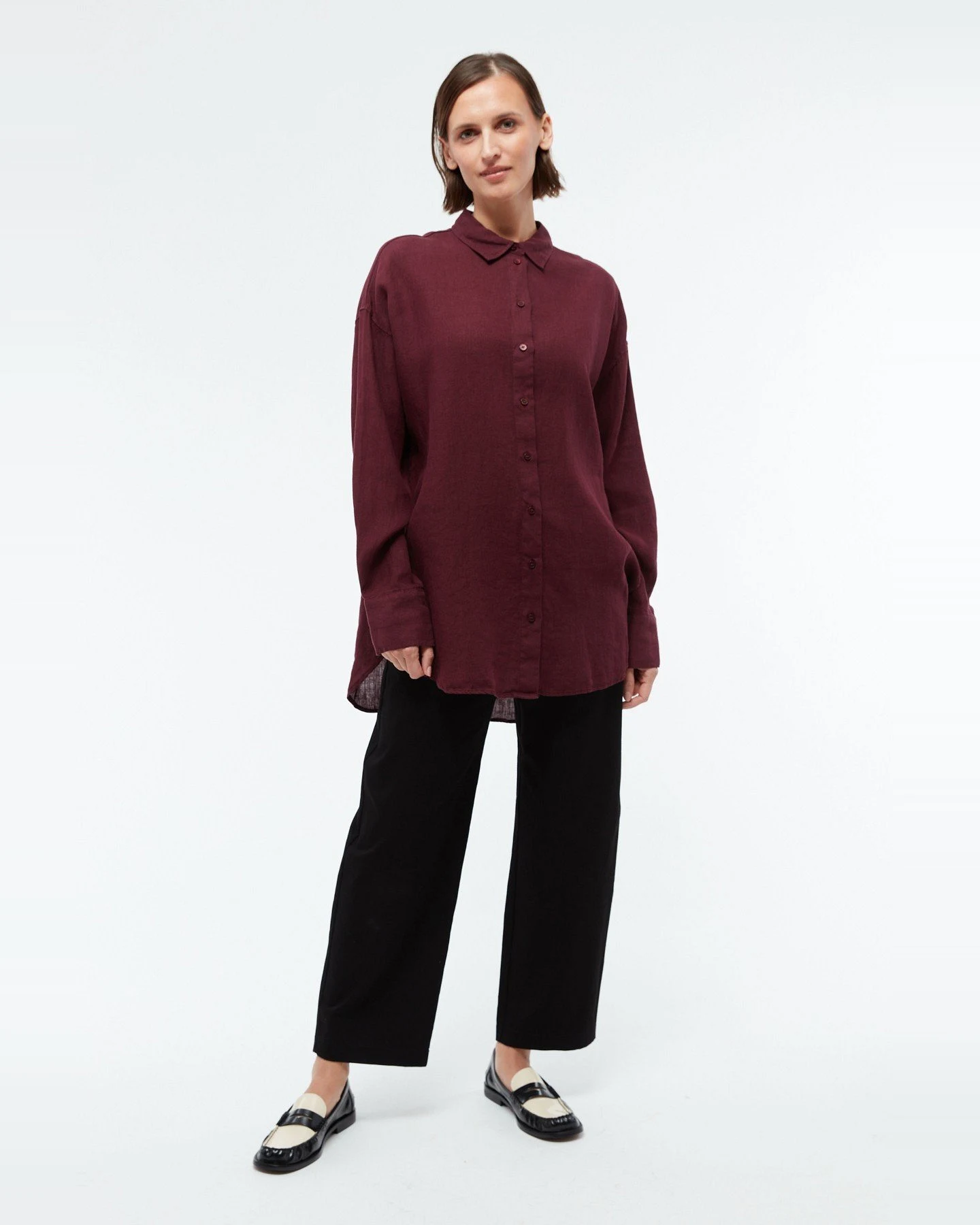 Bluse GBCosima Linen Rot – Ansicht 2