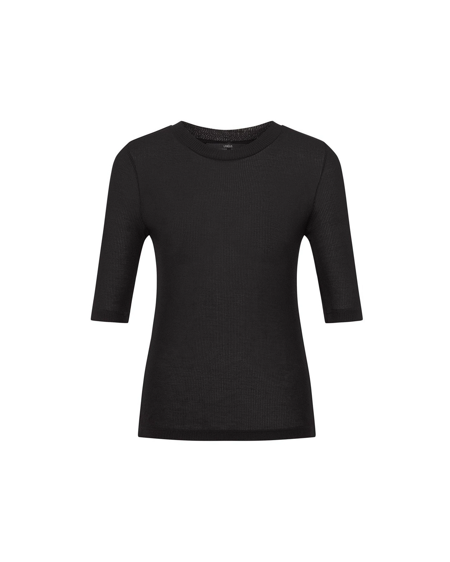 Stehkragenshirt Schwarz – Ansicht 6