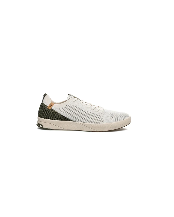 SAOLA Herren vegan Sneaker Herren Cannon Knit 2.0 Weiß/Olive