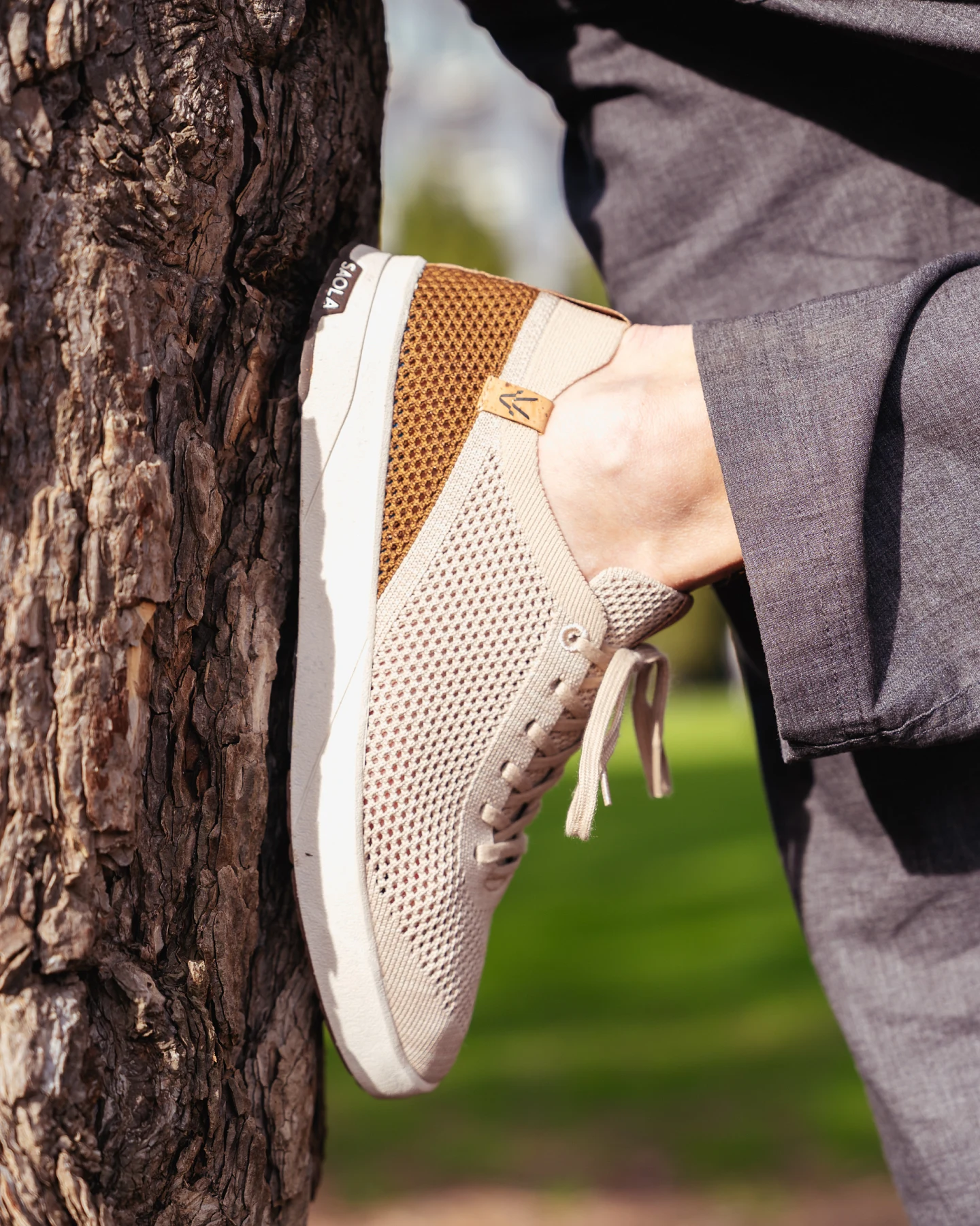 SAOLA Herren vegan Sneaker Herren Ezo Cashew – Ansicht 2