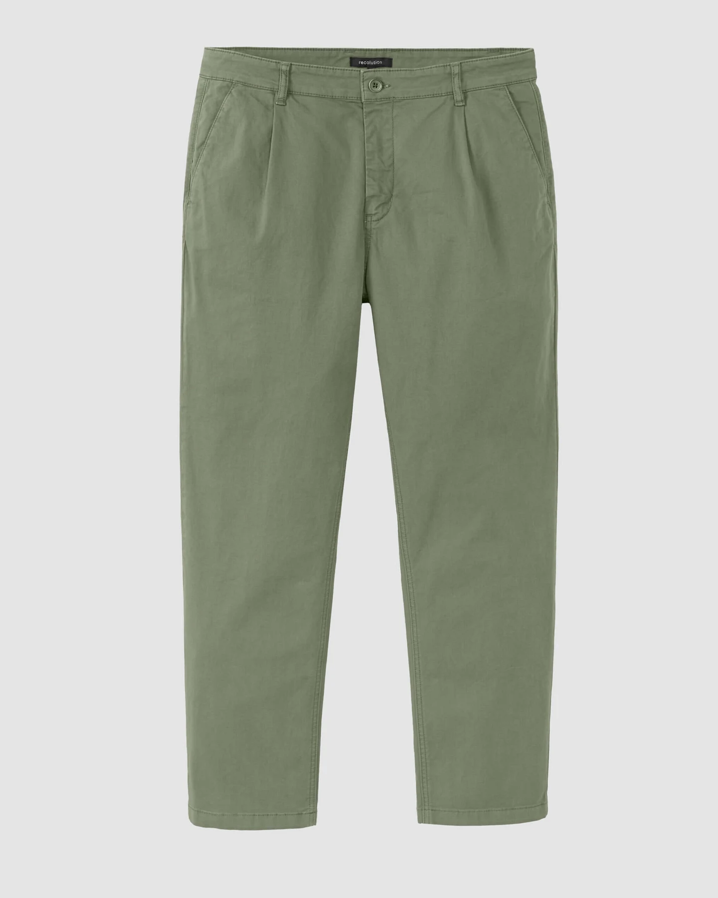 Recolution Herren vegan Chinos Eiche Dunkel Olive – Ansicht 2