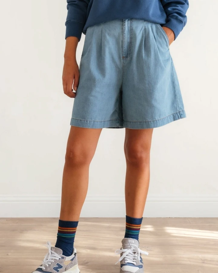 TWOTHIRDS Damen vegan Shorts Waikiki Light Denim
