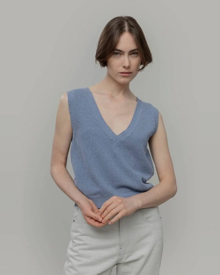 Rifò Damen vegan Oberteil Elodie Blue