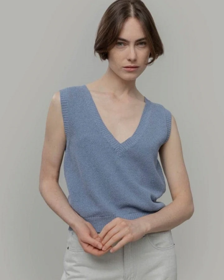 Rifò Damen vegan Oberteil Elodie Blue