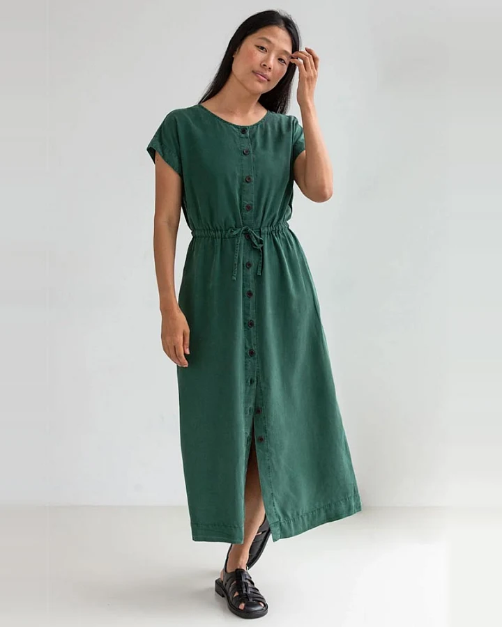 TWOTHIRDS Damen vegan Kleid Marasusa Grün