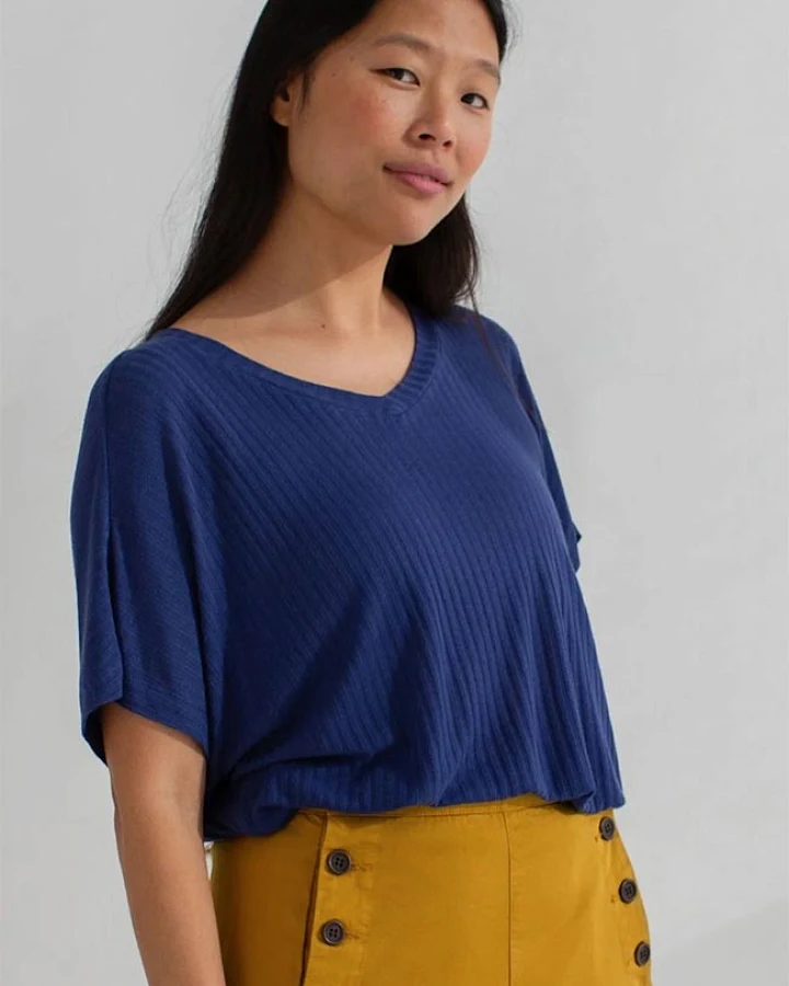 TWOTHIRDS Damen vegan T-Shirt Illetis Blaubeere