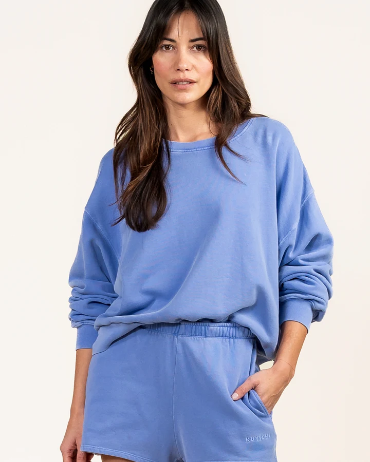 Kuyichi Damen vegan Sweatshirt Mohnblume Violett