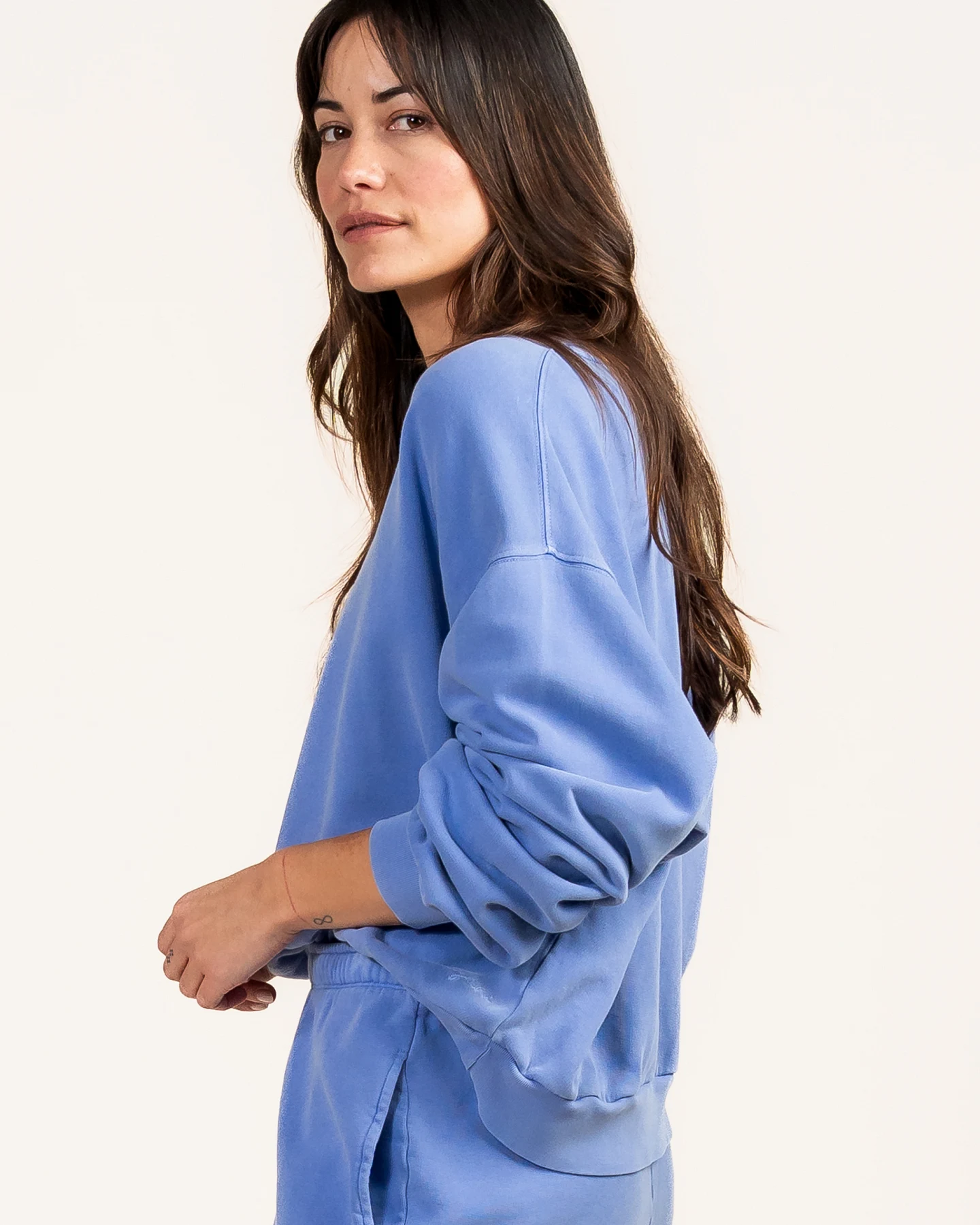 Kuyichi Damen vegan Sweatshirt Mohnblume Violett – Ansicht 2