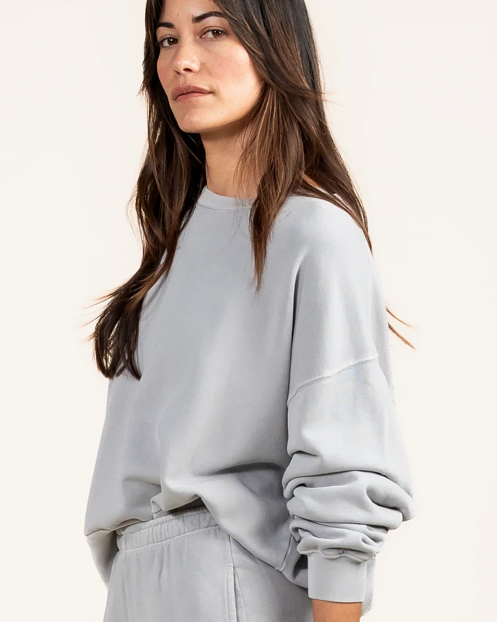 Kuyichi Damen vegan Sweatshirt Mohnregen Grau