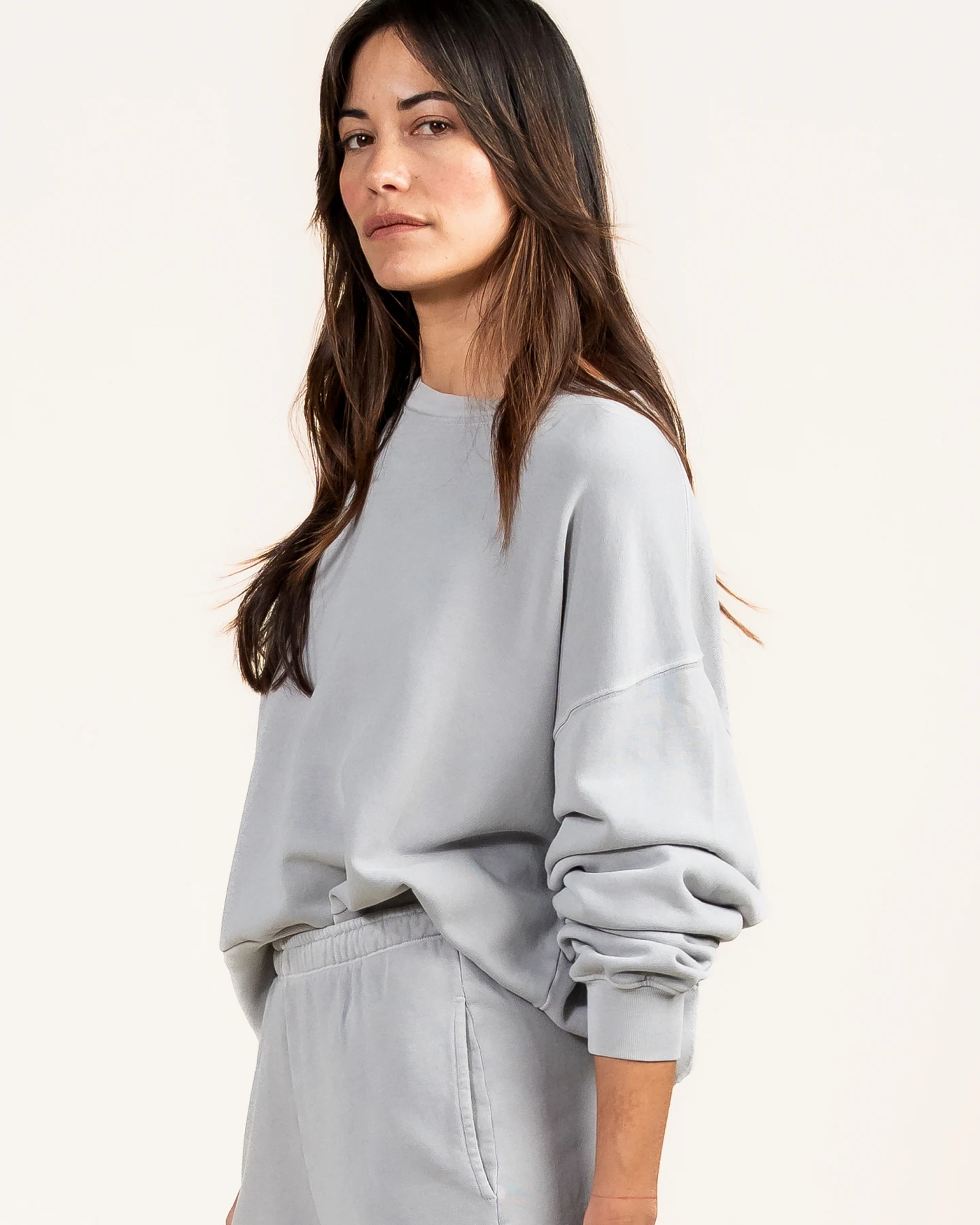 Kuyichi Damen vegan Sweatshirt Mohnregen Grau – Ansicht 2
