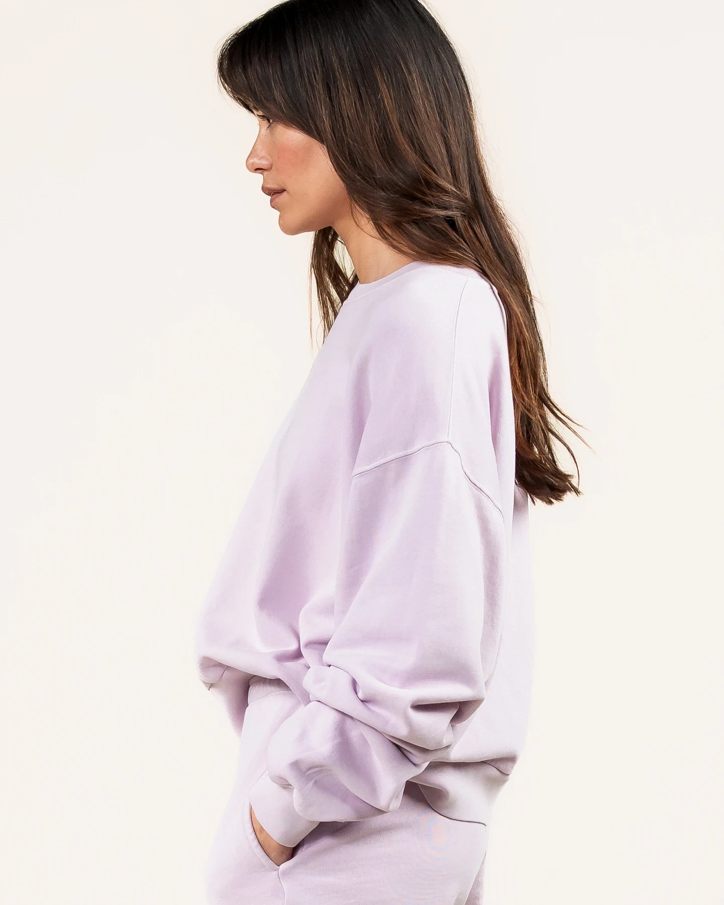 Kuyichi Damen vegan Sweatshirt Mohnblume Hellrosa – Ansicht 2