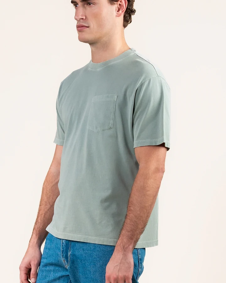 Kuyichi Herren vegan T-Shirt Ralph Salbei Grün