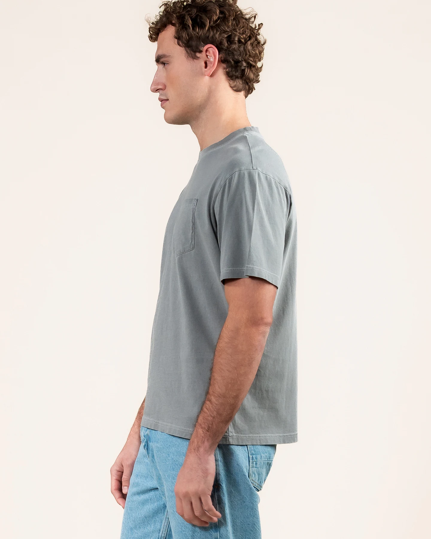 Kuyichi Herren vegan T-Shirt Ralph Ash Grey – Ansicht 2
