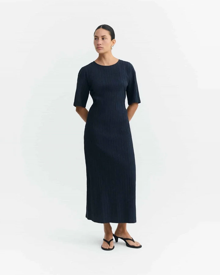 Thinking MU Damen vegan Kleid Kina Blau