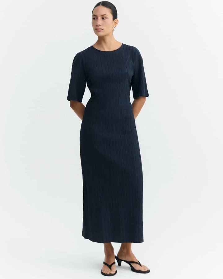 Thinking MU Damen vegan Kleid Kina Blau