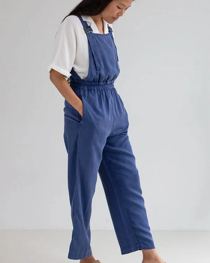 TWOTHIRDS Damen vegan Dungaree Hornos Blaubeere