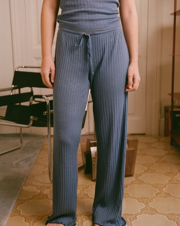 Nénés Damen vegan Hose Emilie Blue