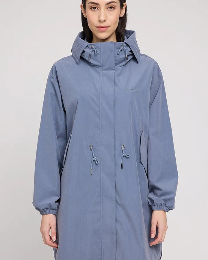 Mazine Damen vegan Parka Hell Schiefer Blau