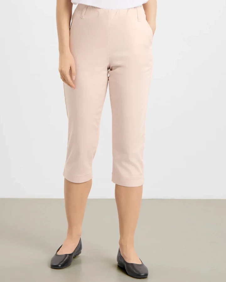 LAURIE Damen vegan Hose Taylor Welt Regular Capri Ml Rose