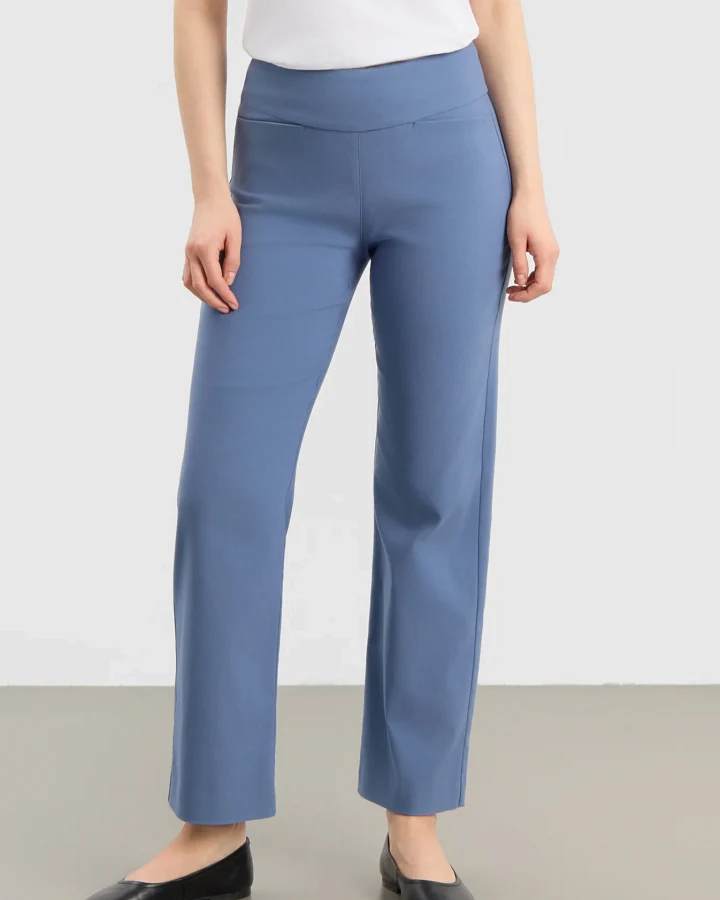 LAURIE Damen vegan Hose Thea Straight Ml Blau