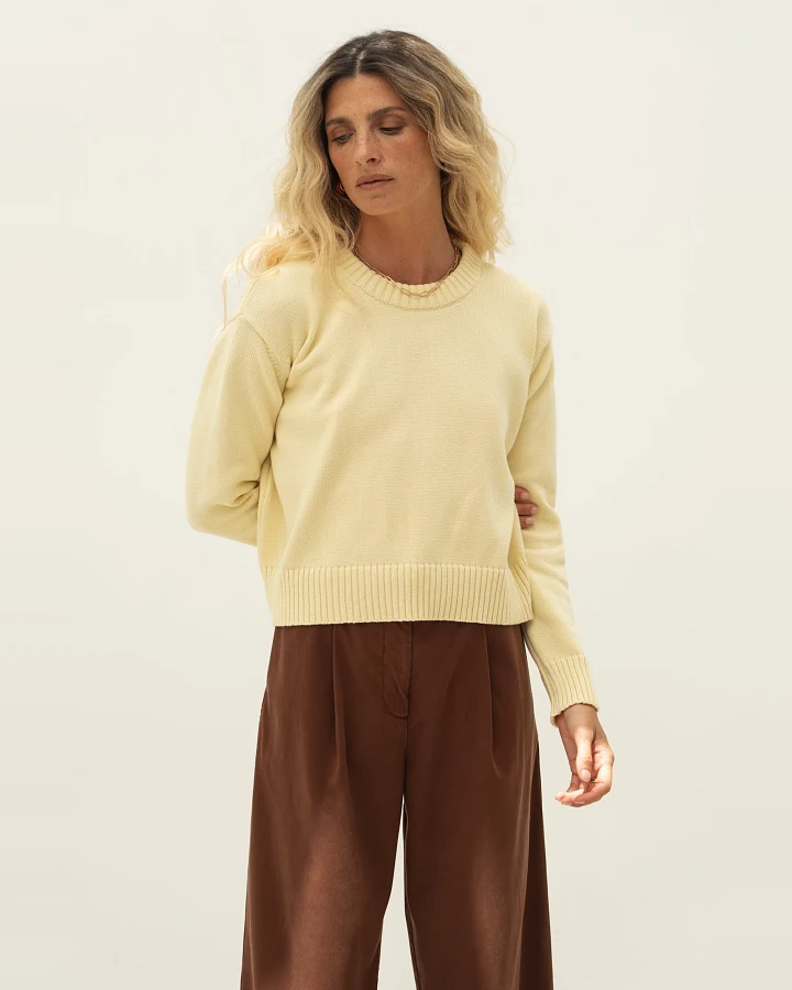 Näz Damen vegan Pullover Claudia Gelb