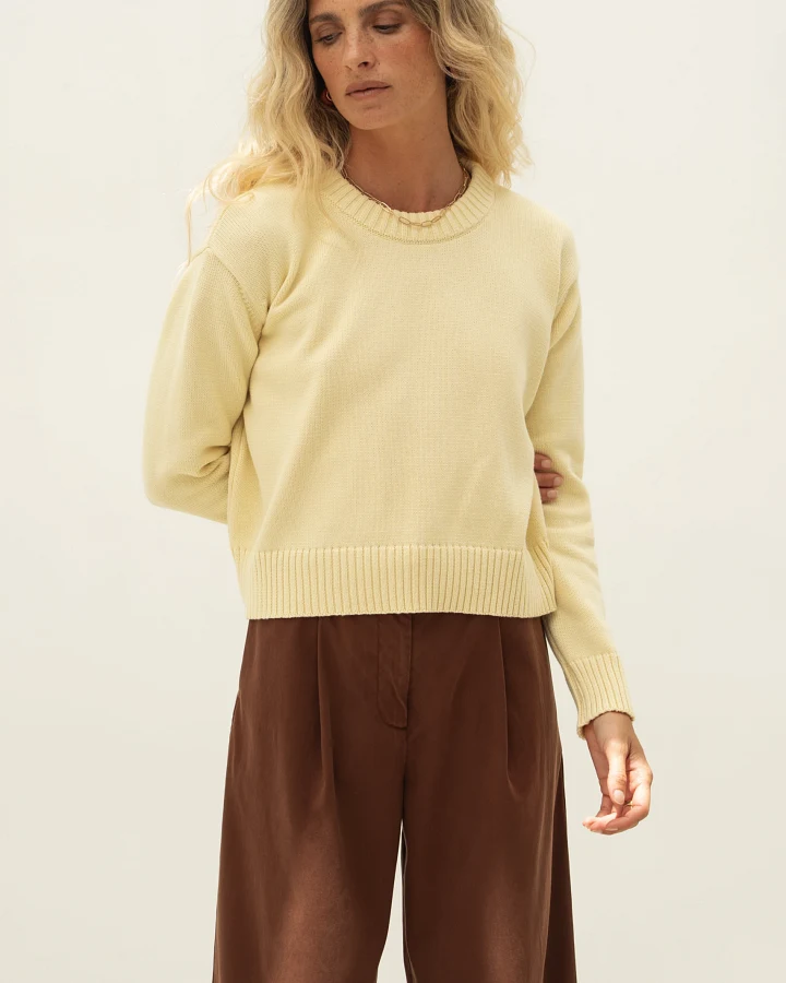 Näz Damen vegan Pullover Claudia Gelb