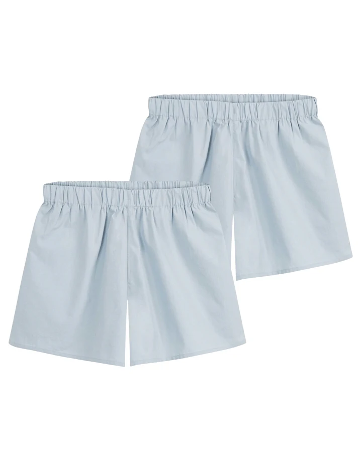 MELA Damen vegan Multipack 2x Pyjama Shorts Vanika Cloudy Blue