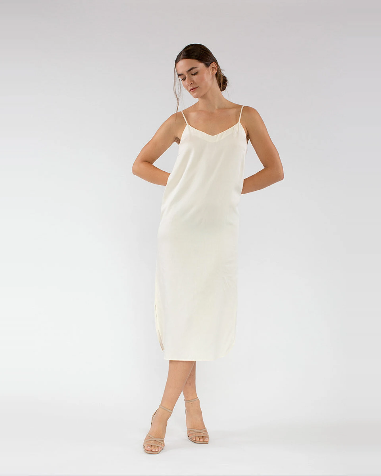 Neu Nomads Damen vegan Kleid Easy Slip Snow White – Ansicht 2