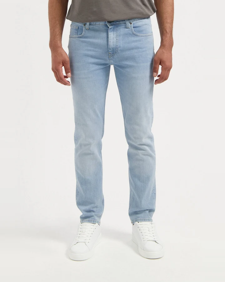 MUD Jeans Herren vegan Jeans Bryce Mid Straight Hellblau