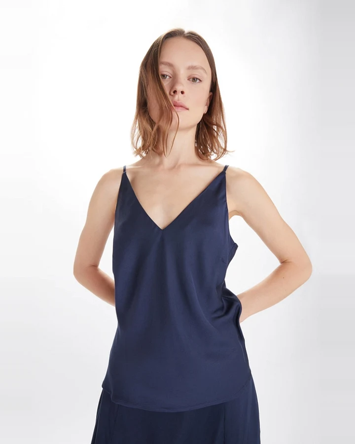 Neu Nomads Damen vegan Tops Bias Mitternachtsblau