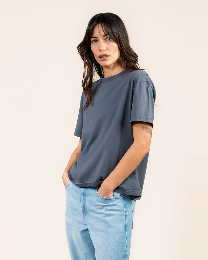 Kuyichi Damen vegan T-Shirt Faye Vintage Grau