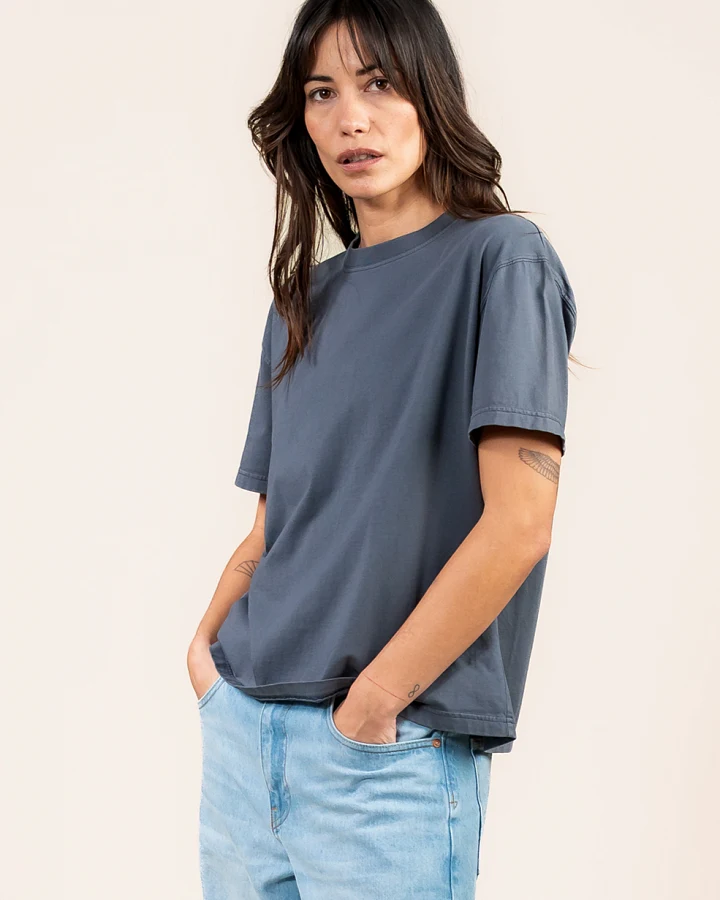 Kuyichi Damen vegan T-Shirt Faye Vintage Grau