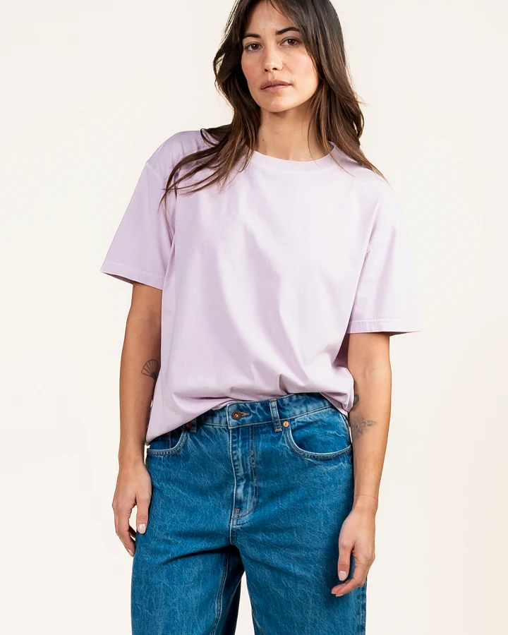 Kuyichi Damen vegan T-Shirt Faye Dusty Pink