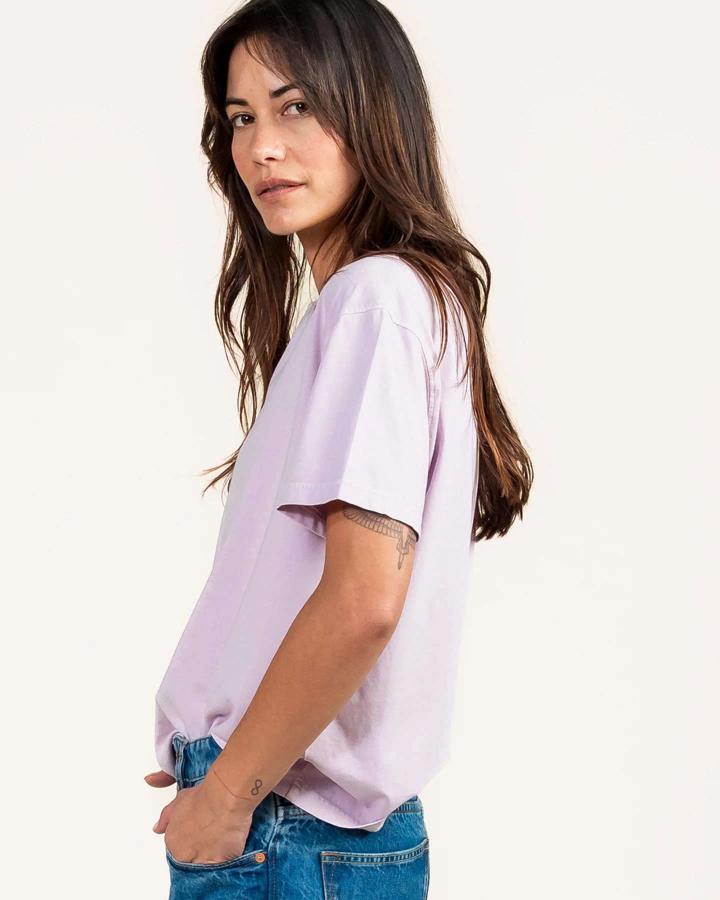 Kuyichi Damen vegan T-Shirt Faye Dusty Pink – Ansicht 2