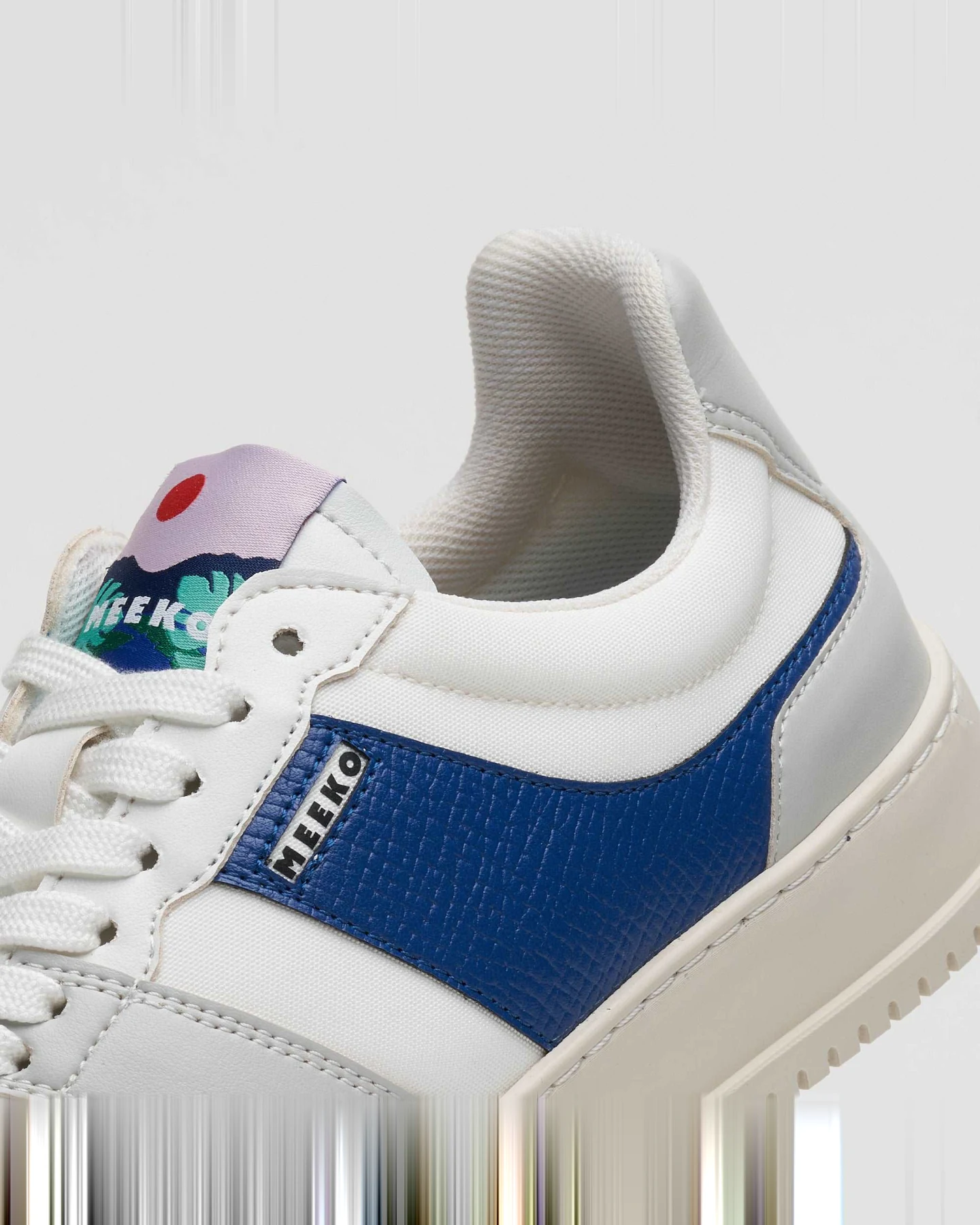 MEEKO Herren vegan Turnschuhe Kiboko Blau/Weiß – Ansicht 2