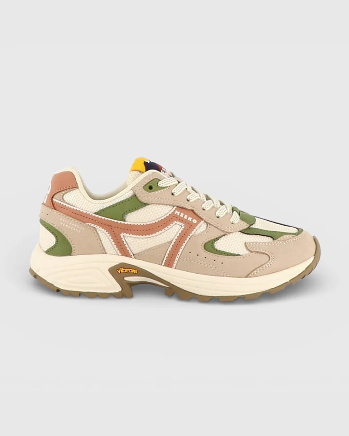 MEEKO Herren vegan Sneaker Capra Olive/Beige