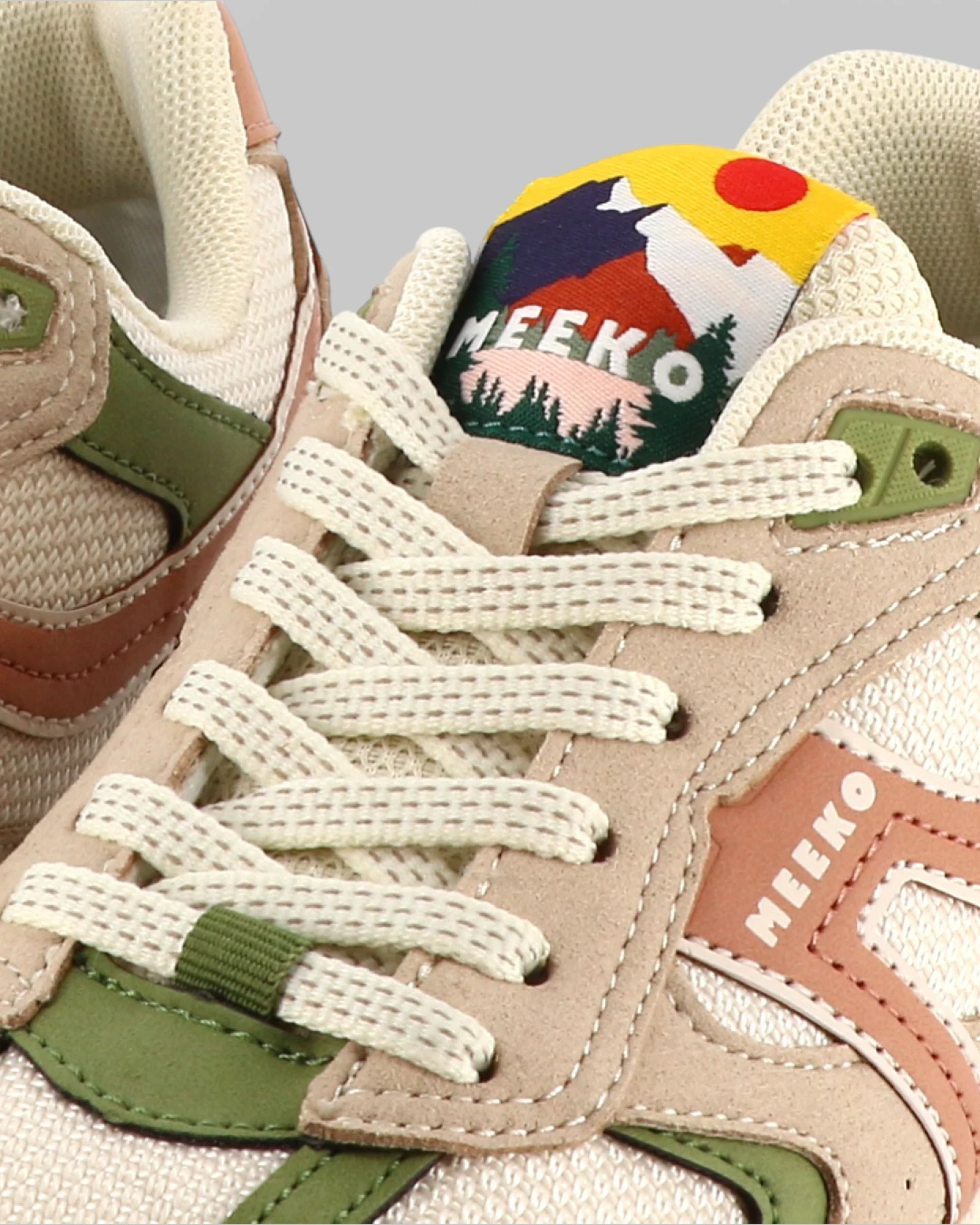 MEEKO Herren vegan Sneaker Capra Olive/Beige – Ansicht 2