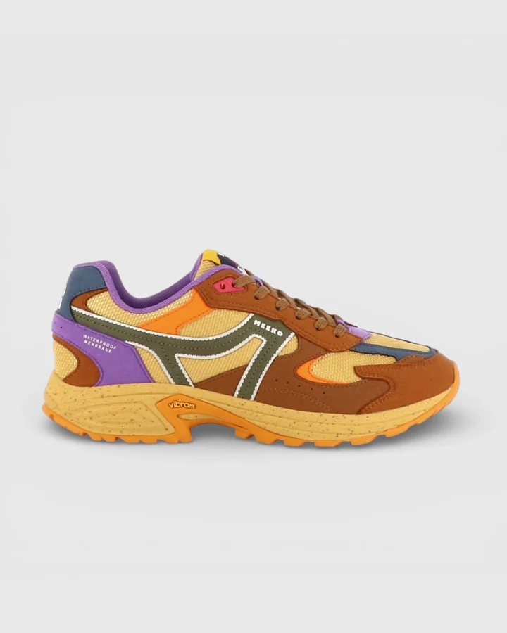 MEEKO Herren vegan Sneaker Capra Savannah Lila/Braun