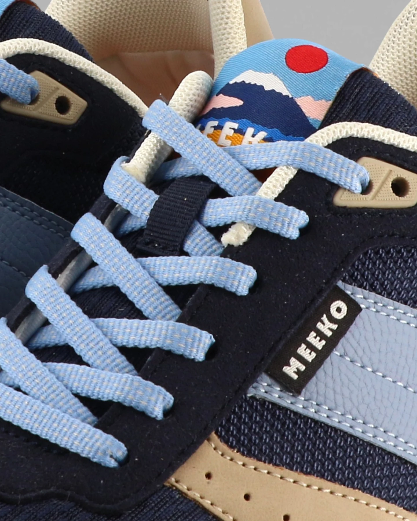 MEEKO Herren vegan Sneaker Pongo Arctic Blue/Beige – Ansicht 2