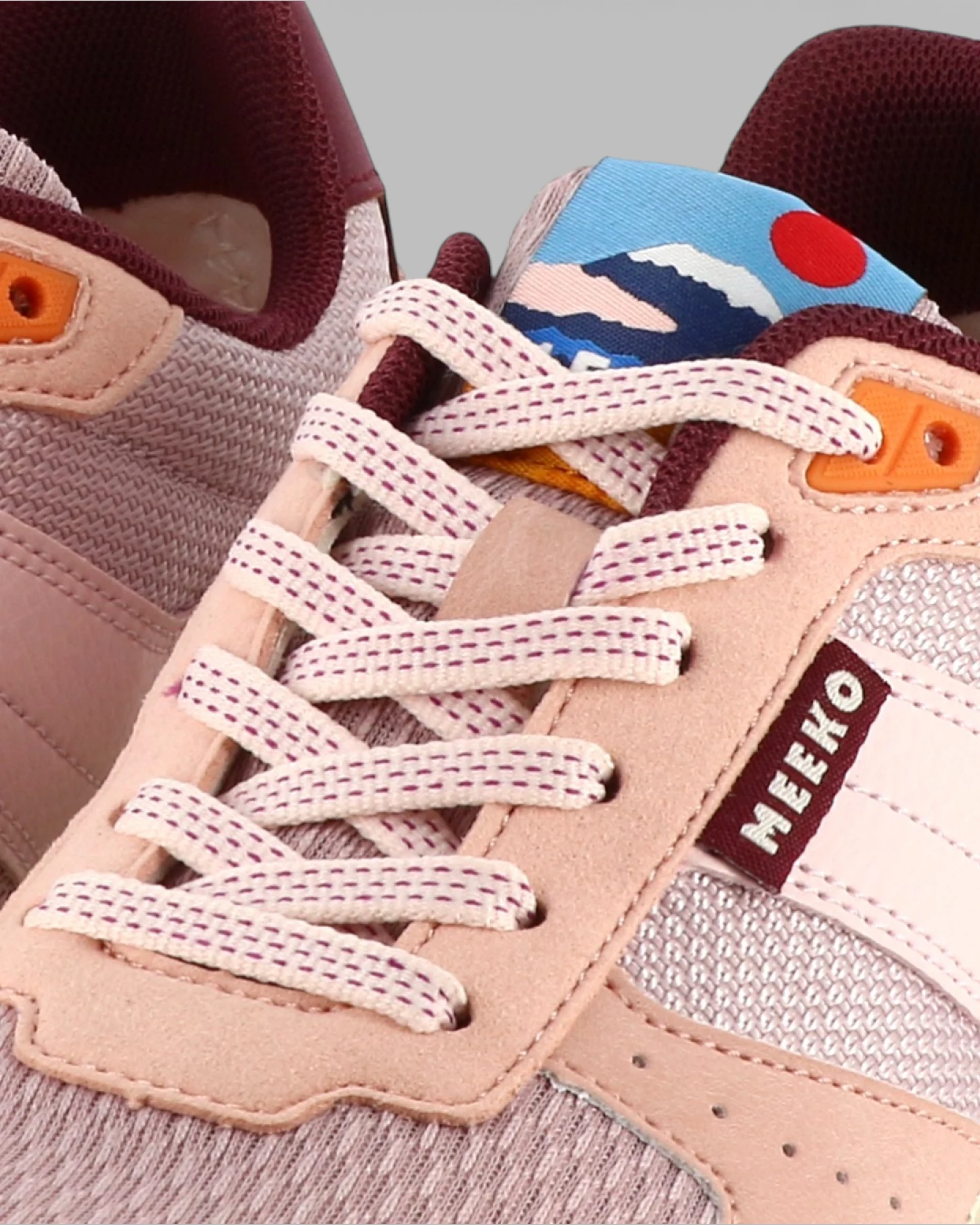 MEEKO Herren vegan Sneaker Pongo Pastellrosa – Ansicht 2